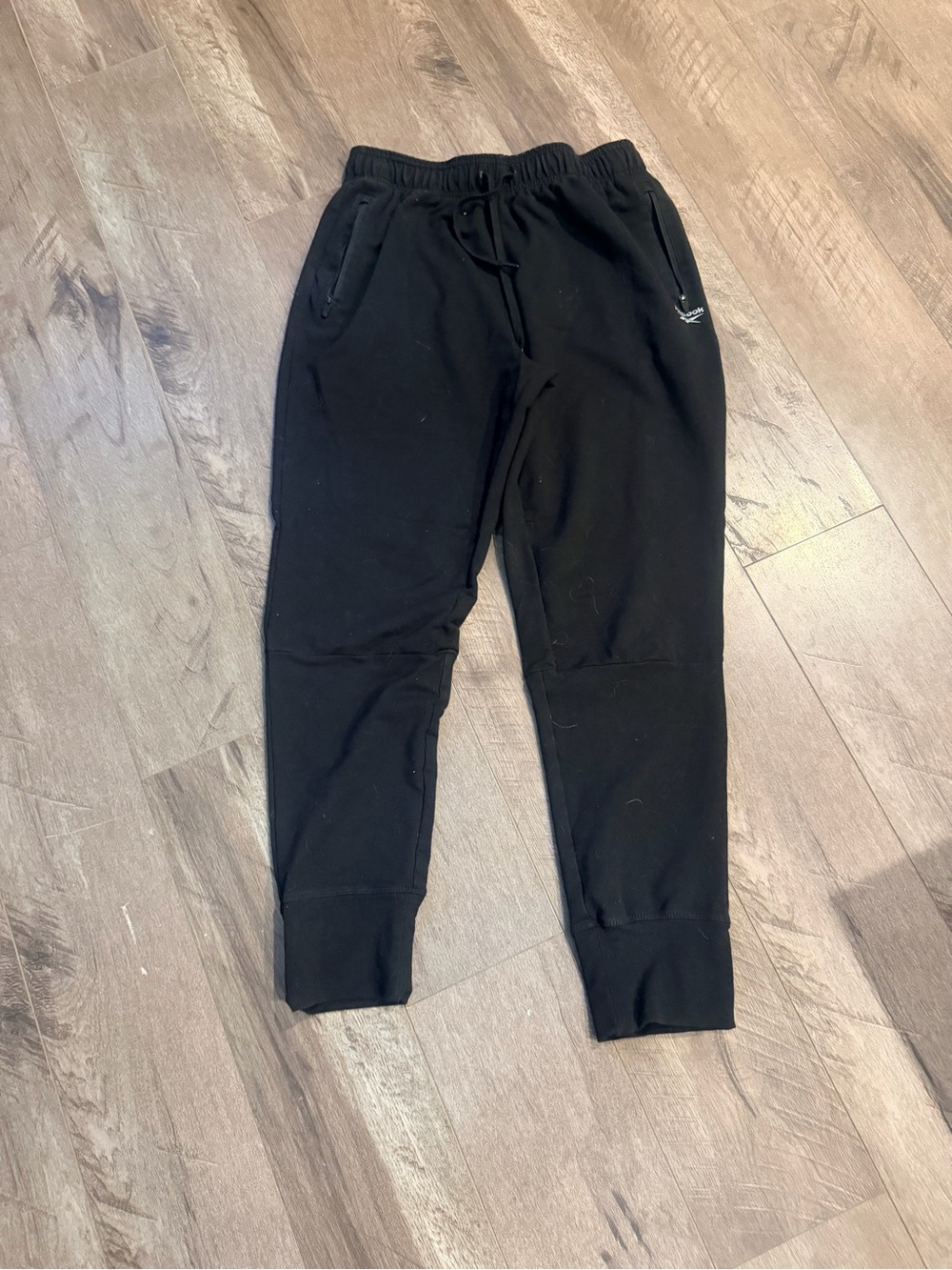 Reebok Black Men's Jogger Sweatpants with Logo